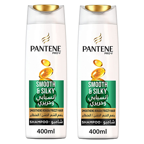  Pantene Smooth & Silky Shampoo 2 x 400 ml