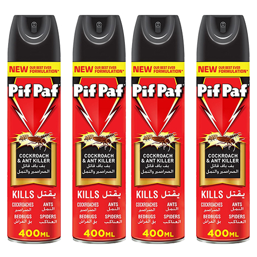  Pif Paf Cockroach & Ant Killer 4 x 400 ml