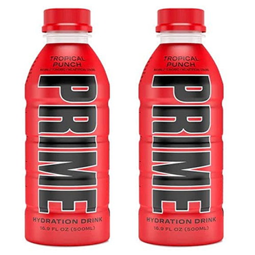  Prime Hydration Drink Dual Pack Red Tropical Punch 2 x 500 ml