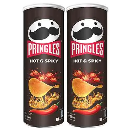 CHIPS HOT & SPICY PRINGLES (2 X 165 GM)