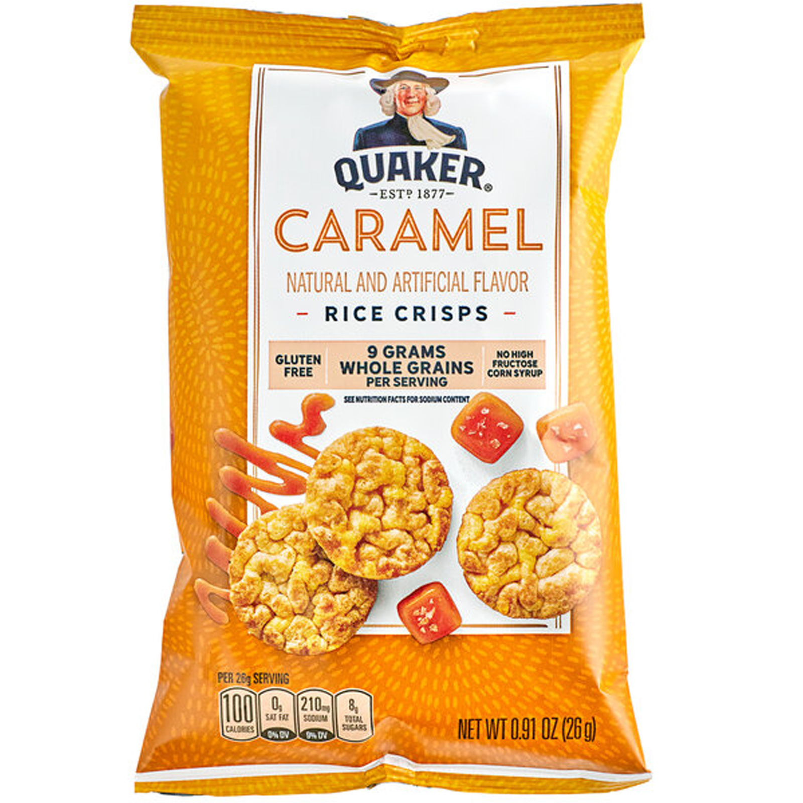 RICE CRISPS SWEET & SAVORY MIX CARAMEL QUAKER ( 26 GM )