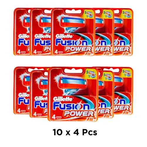  Gillette Fusion Power Razor Blade 10 x 4 Pcs