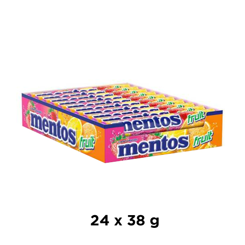  Mentos Fruit Flavour Roll 24 x 30 g