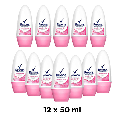 ROLL ON POWDER DRY WOMEN REXONA (2 X 12 X 50 ml)