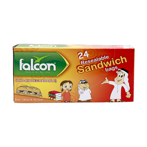 SANDWICH BAGS 18 X 16.5 CM FALCON ( 24 PCS )