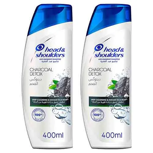 Head & Shoulders Charcoal Detox Shampoo 2 x 400 ml