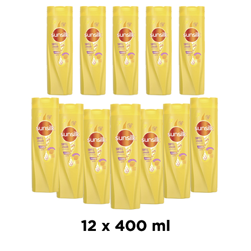 SHAMPOO SOFT & SMOOTH SUNSILK ( 12 X 400 ML )