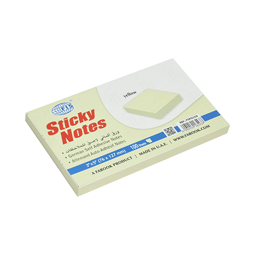 STICKY NOTE PADS YELLOW 3 X 5 INCH FIS ( 100 SHT )