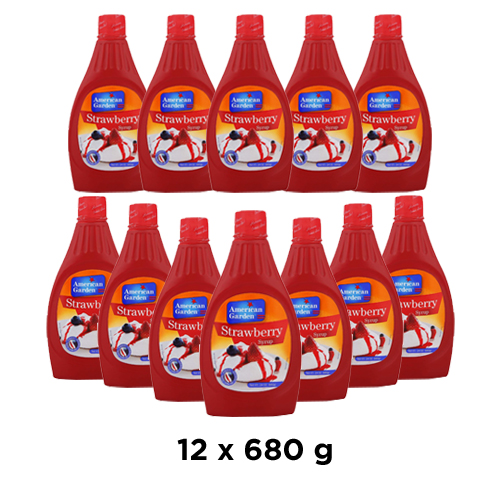 SYRUP STRAWBERRY AMERICAN GARDEN ( 12 X 680 gm )