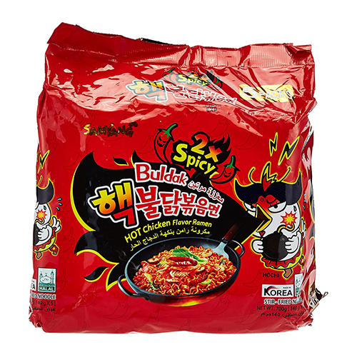 NOODLES DOUBLE SPICY CHICKEN HOT SAMYANG (5X140 GM)