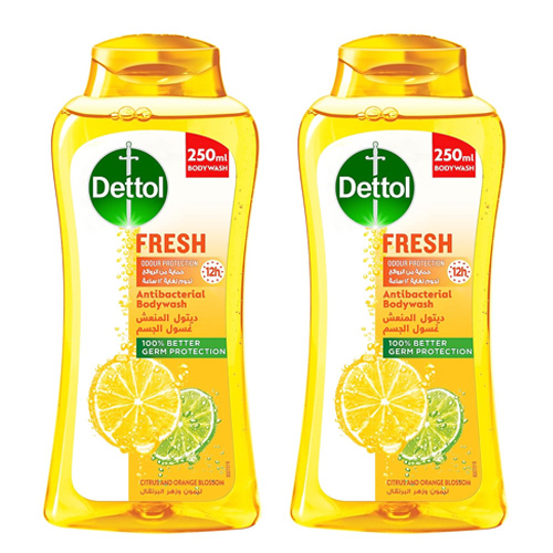  Dettol Fresh Shower Gel & Body Wash 2 x 250 Ml