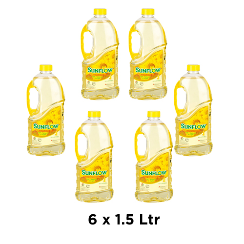 OIL SUNFLOWER SUNFLOW ( 6 X 1.5 LTR )