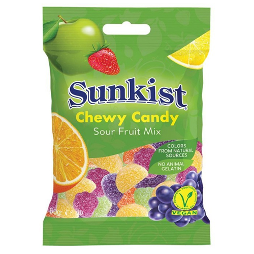 CANDY CHEWY SOUR FRUIT MIX  JELLY BELLY SUNKIST ( 60 GM )
