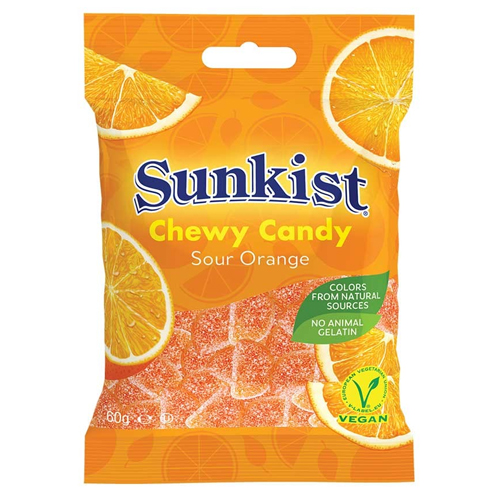 CANDY CHEWY SOUR ORANGE JELLY BELLY SUNKIST ( 60 GM )