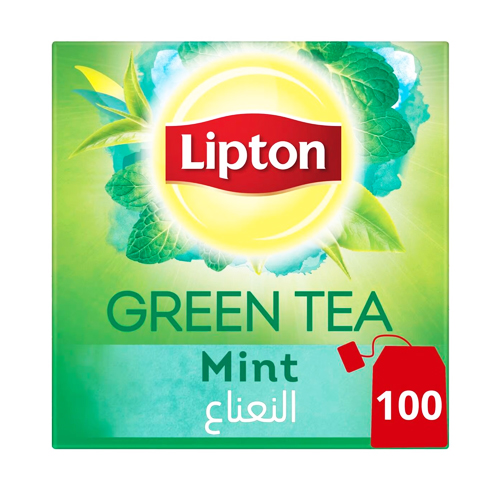 TEA BAG GREEN TEA MINT LIPTON ( 100 BAG )
