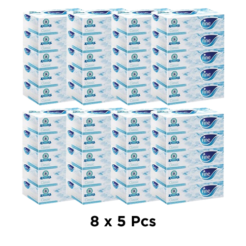 TISSUE FACIAL CLASSSIC FINE 200 X 2 PLY  ( 8 X 5 PCS )