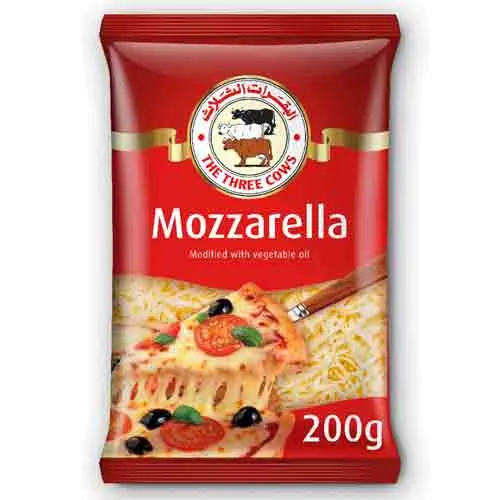 CHEESE MOZZARELLA SHREDDED THE THREE COWS ( 200 gm )