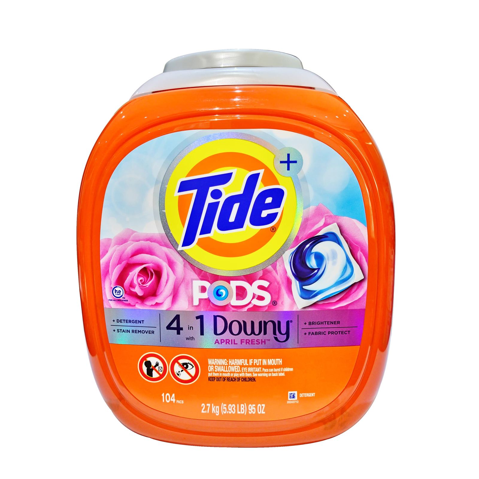 POD 4 IN ONE 104 COUNT APRIL FRESH DOWNY TIDE ( 2.7 KG )