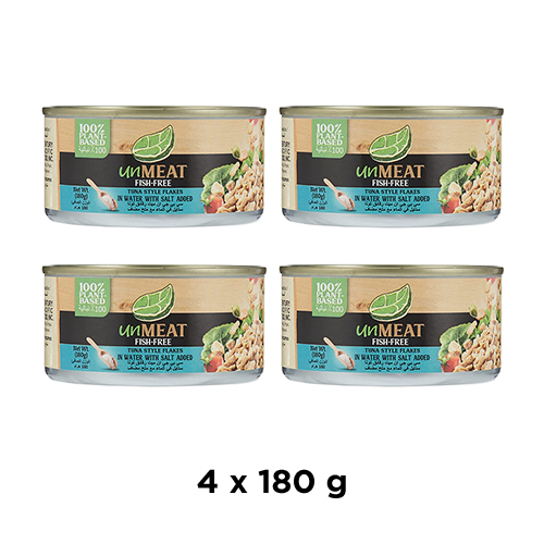  Unmeat Fish Free Tuna Style Flakes in Brine 4 x 180 g