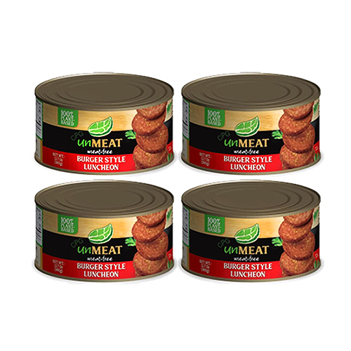  Unmeat Burger Style Meat Free Luncheon Meat 4 x 360 g