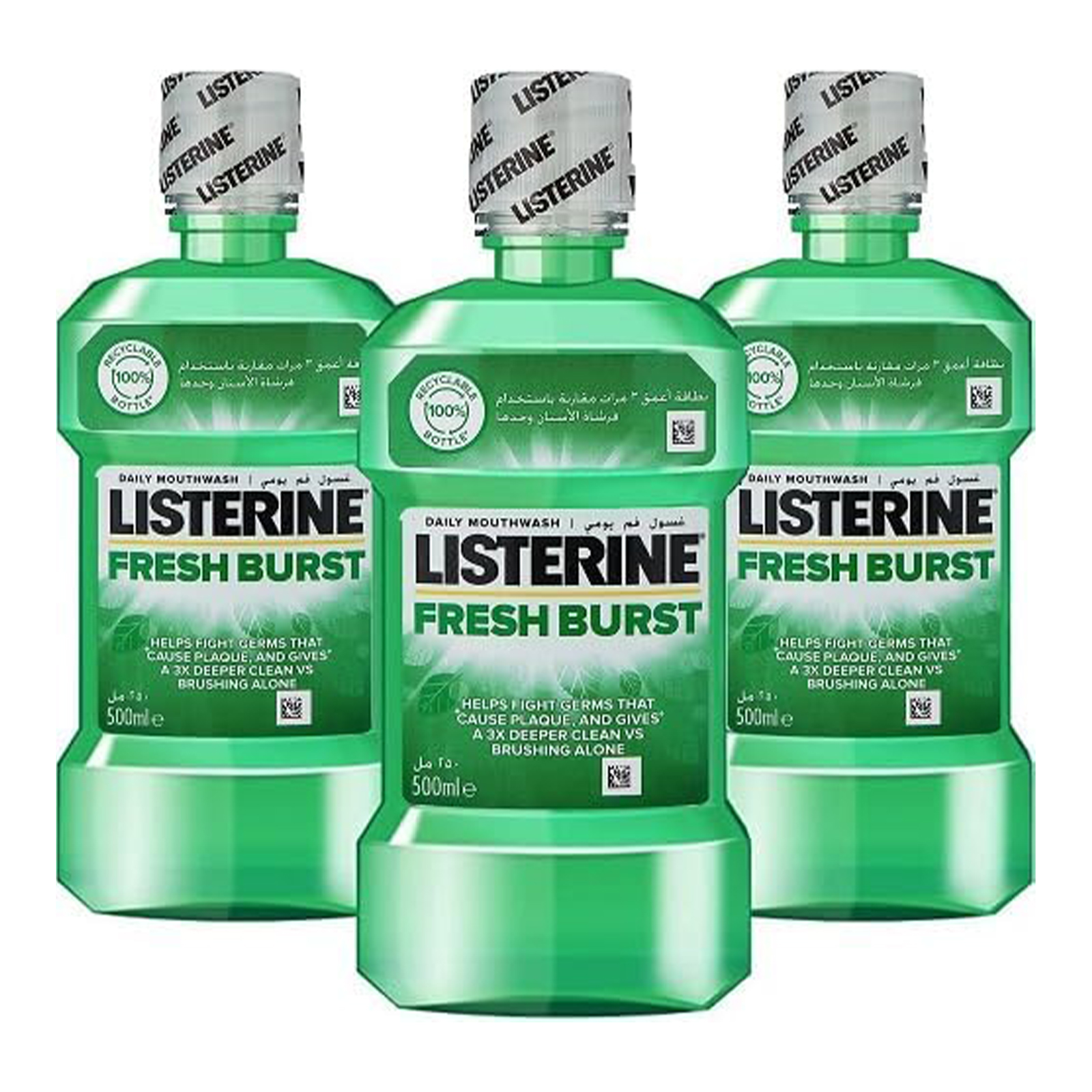 MOUTH WASH FRESH BURST LISTERINE ( 3 X 500 ML )