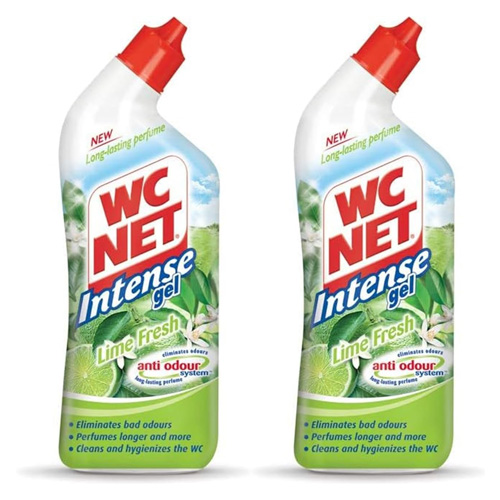  WC Net Toliet Cleaner Liquid Intense  Gel Lime Fresh 2 x 750 Gm