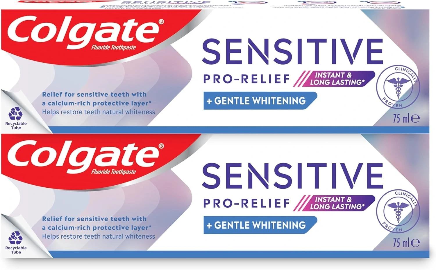 TOOTHPASTE GENTLE WHITENING PRO-RELIEF SENSITIVE COLGATE ( 2 X 75 ML )