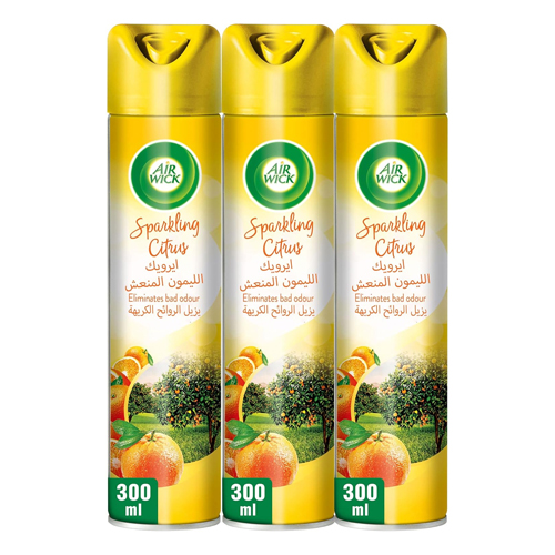 AIR FRESHNER SPARKLING CITRUS AIRWICK ( 3 X 300 ML )