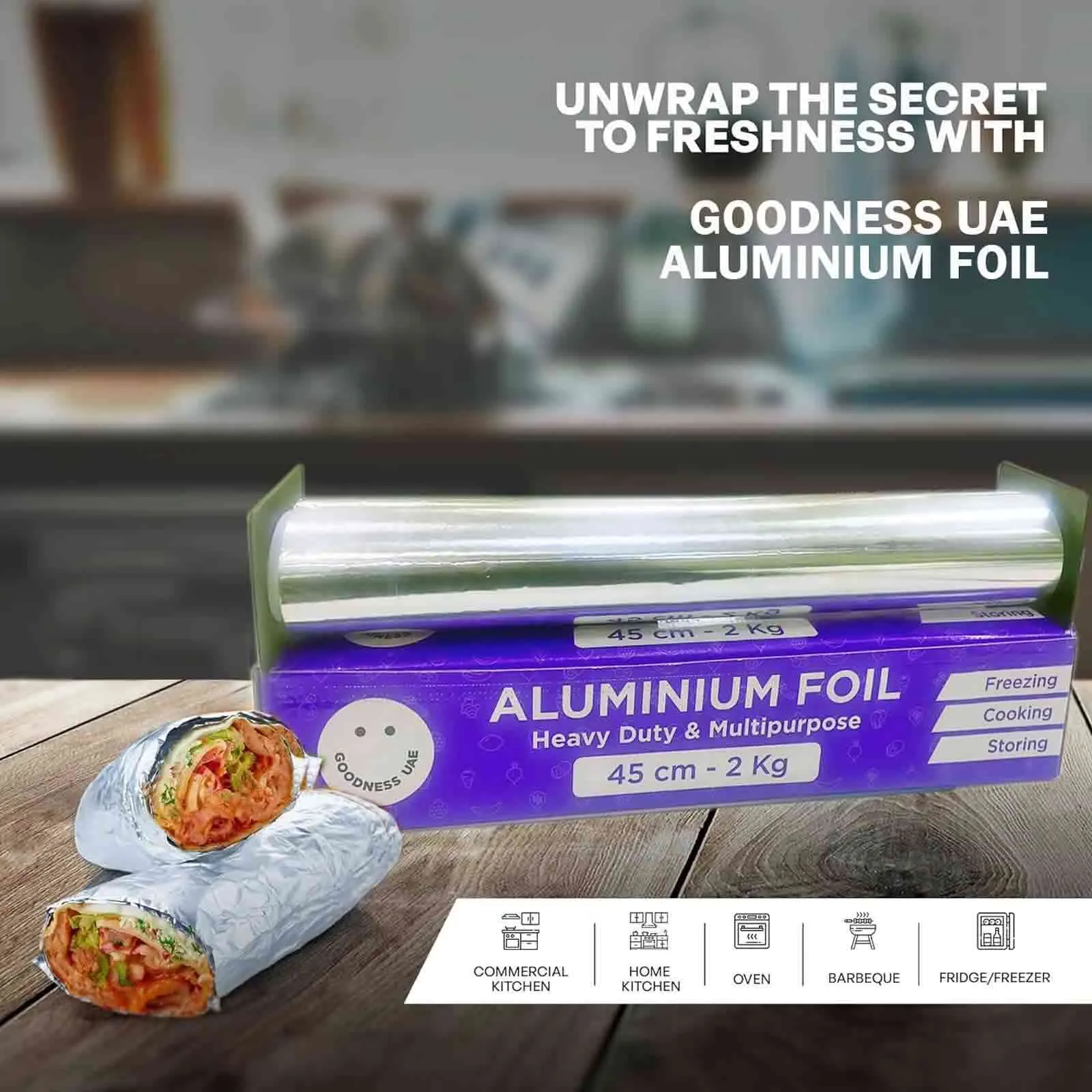 Goodness Aluminium Foil 45 cm 3 x 2 Kg