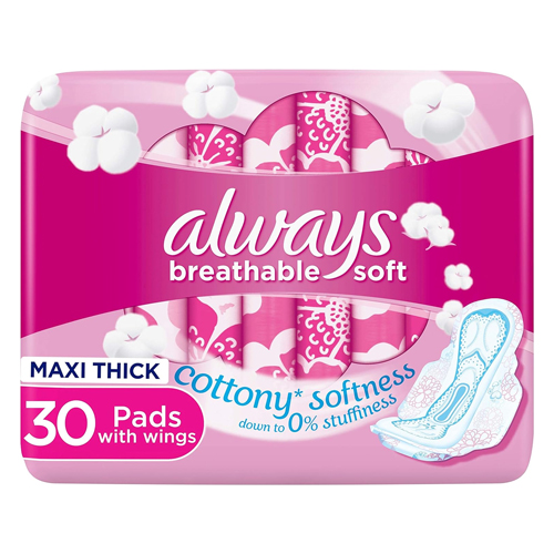  Always Breathable Soft Maxi Thick Large Sanitary Pads with Wing 2 X 30 pcs