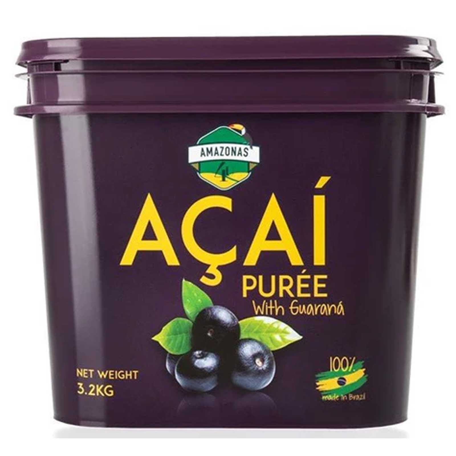 ACAI PUREE WITH GUARANA FROZEN AMAZONAS4U ( 3.2 KG )