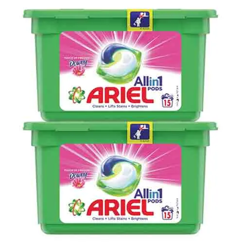  Ariel Downy 3 in 1 Laundry Detergent Capsules 2 x 15 Pods