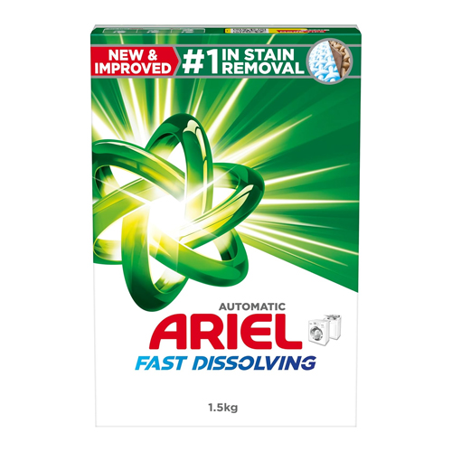 LAUNDRY DETERGENT POWDER AUTOMATIC ORIGINAL FAST DISSOLVING ARIEL ( 1.5 KG )