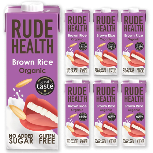  Rude Health 6 x 1 Litre Organic Brown Rice Dairy-Alt Milk