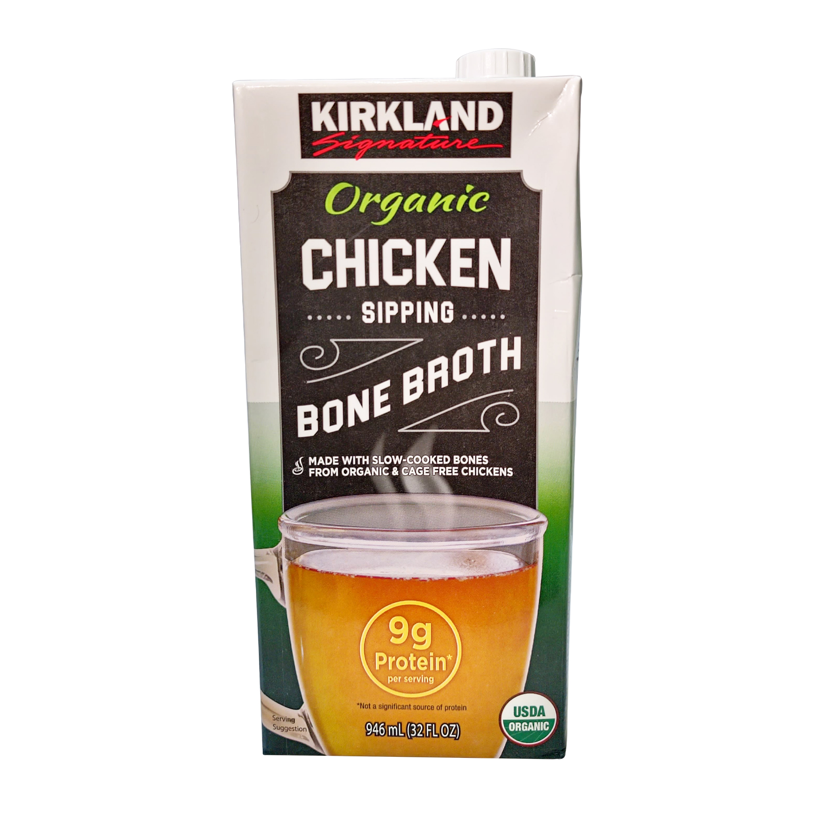  Kirkland Signature Bone Sipping Organic Chicken Broth 946 Ml