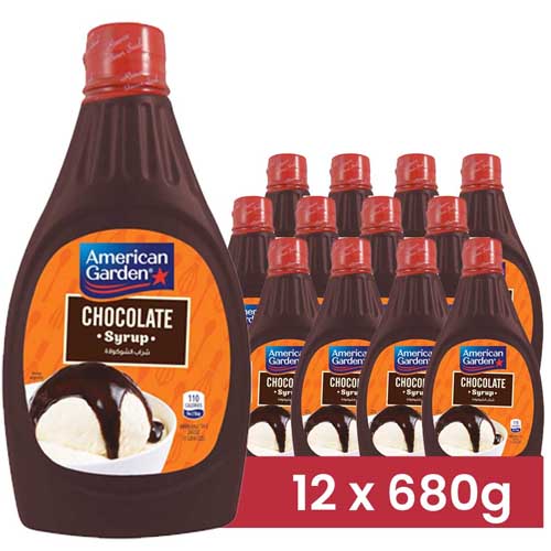 SYRUP CHOCOLATE  AMERICAN GARDEN ( 12 X 680 gm )