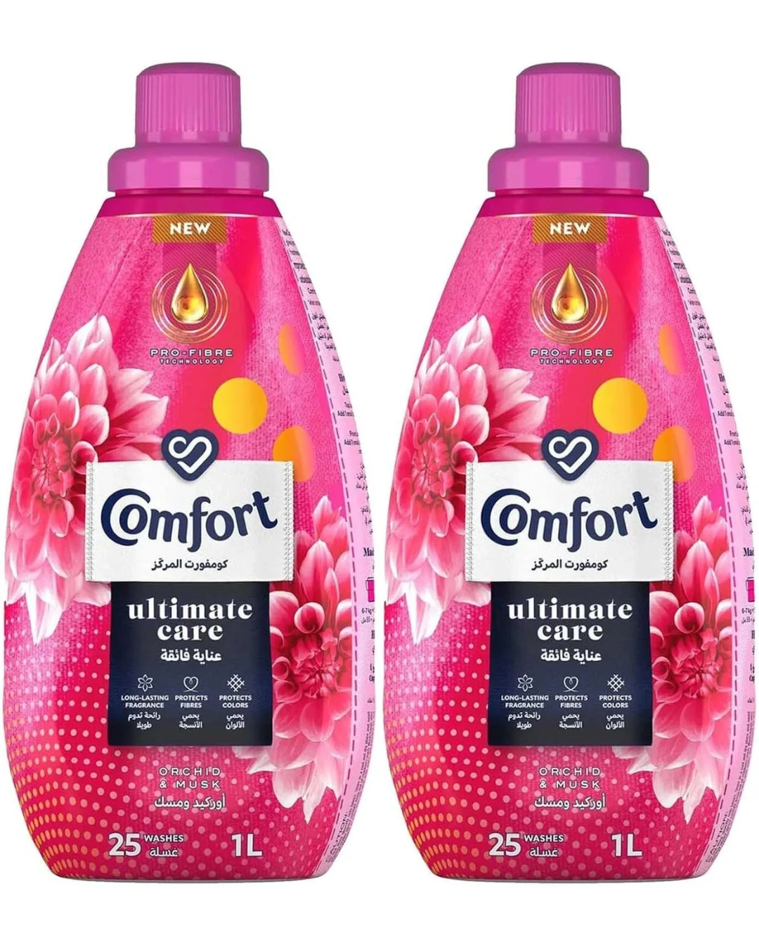 FABRIC SOFTENER CONC. ORCHID & MUSK COMFORT ( 2 X 1 LTR )