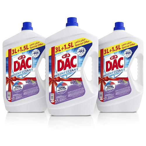  Dac Disinfectant Floor Cleaner Lavender 3 x 4.5 L