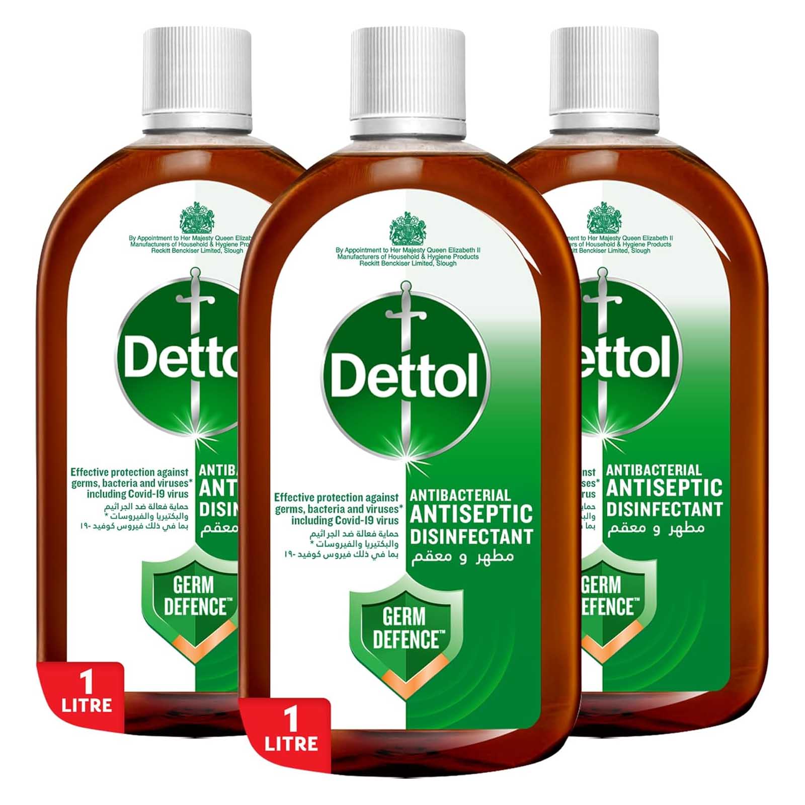 ANTISEPTIC DISINFECTANT DETTOL ( 3 X 1 LTR )