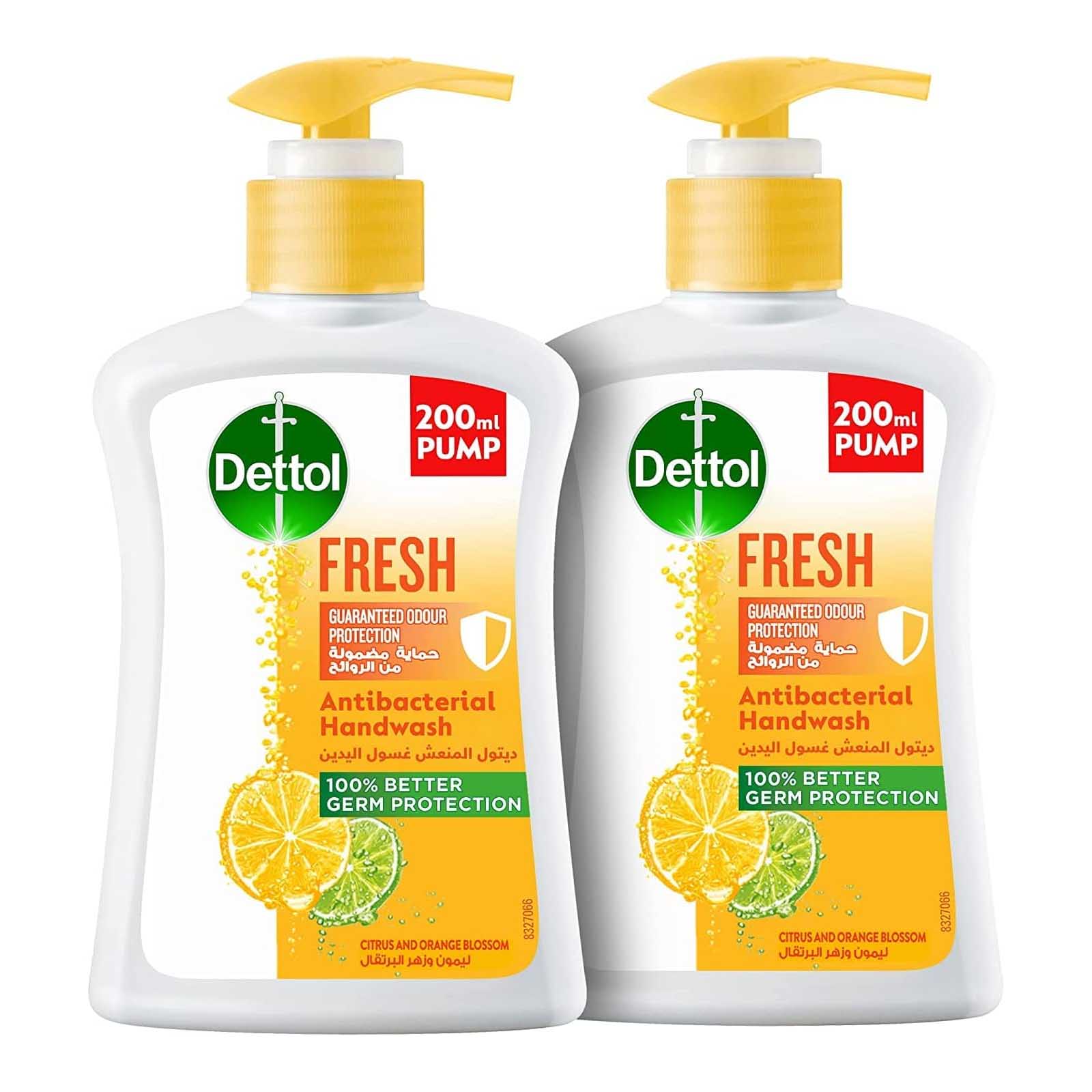  Dettol Antibacterial Citrus & Orange Blossom Hand Wash 2 x 200 ml