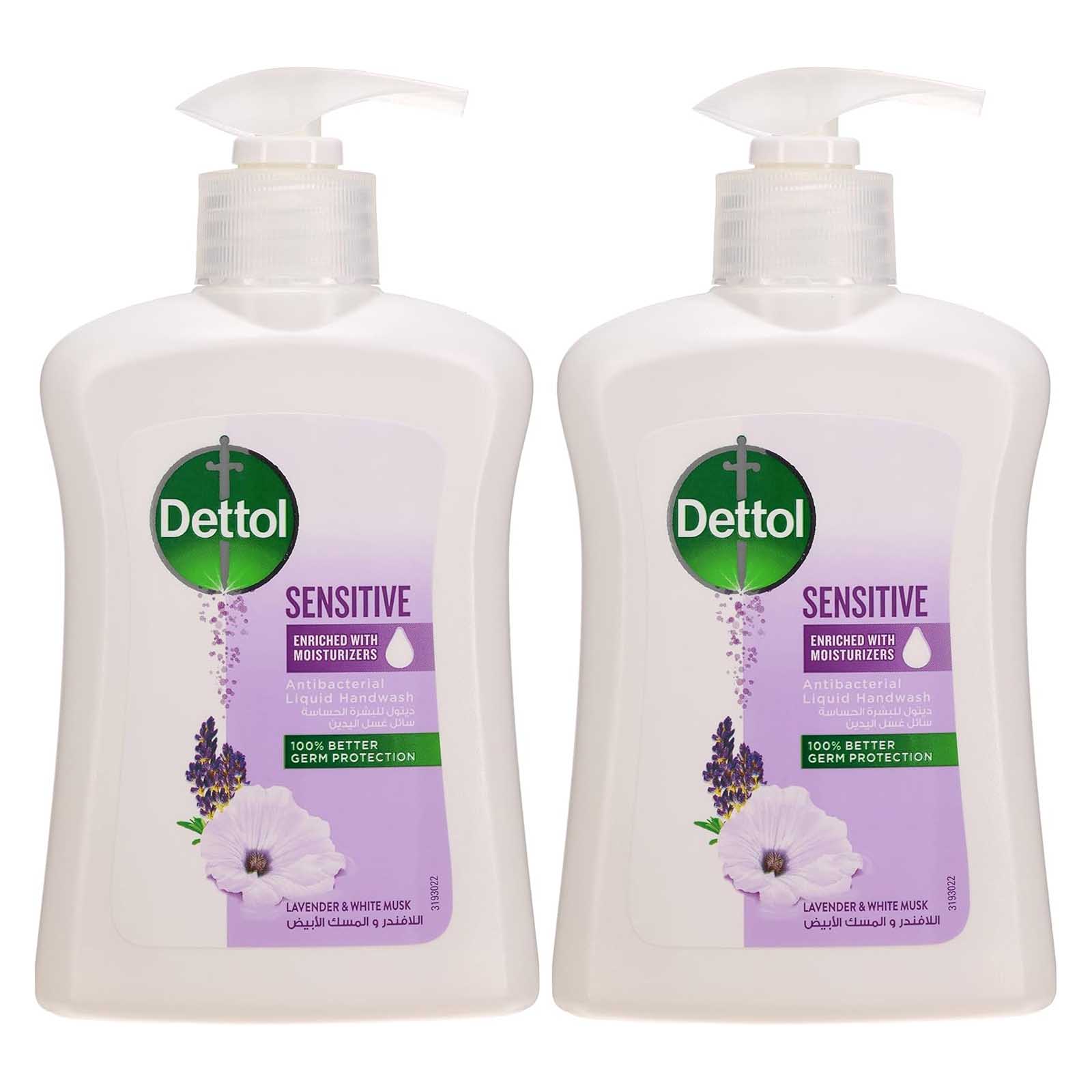 HAND WASH LAVENDER & WHITE MUSK SENSITIVE DETTOL ( 2 X 200 ML )