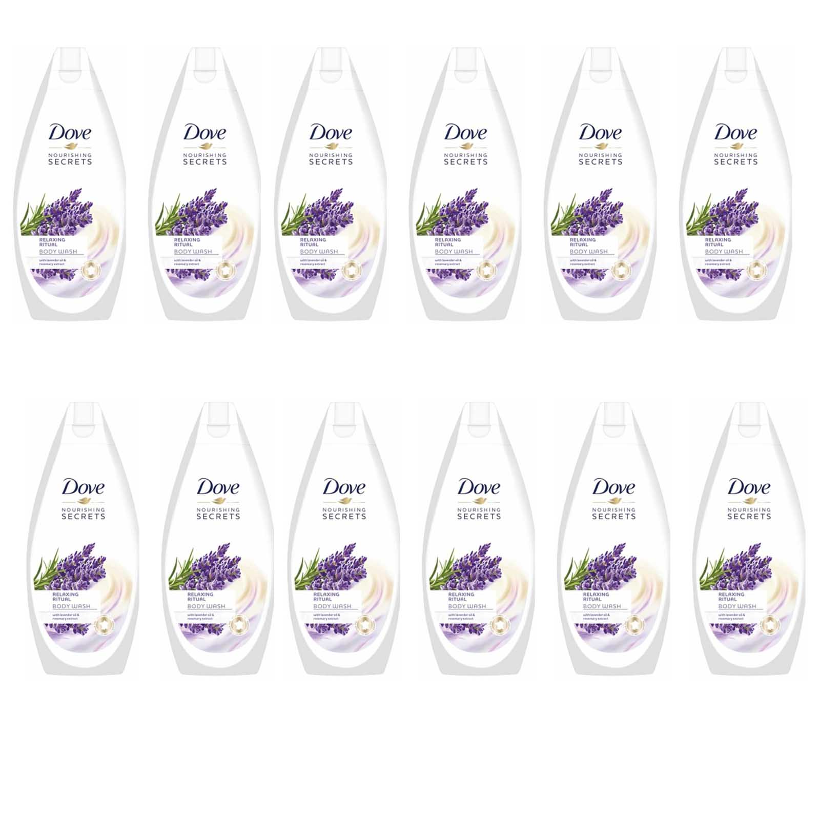 BODY WASH RELAXING RITUAL WITH LAVENDER OIL & ROSEMARY EXTRACT DOVE ( 12 X 500 ML )