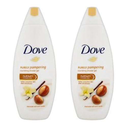 BODY WASH PURELY PAMPERING SHEA BUTTER DOVE (2 X 500 ML)