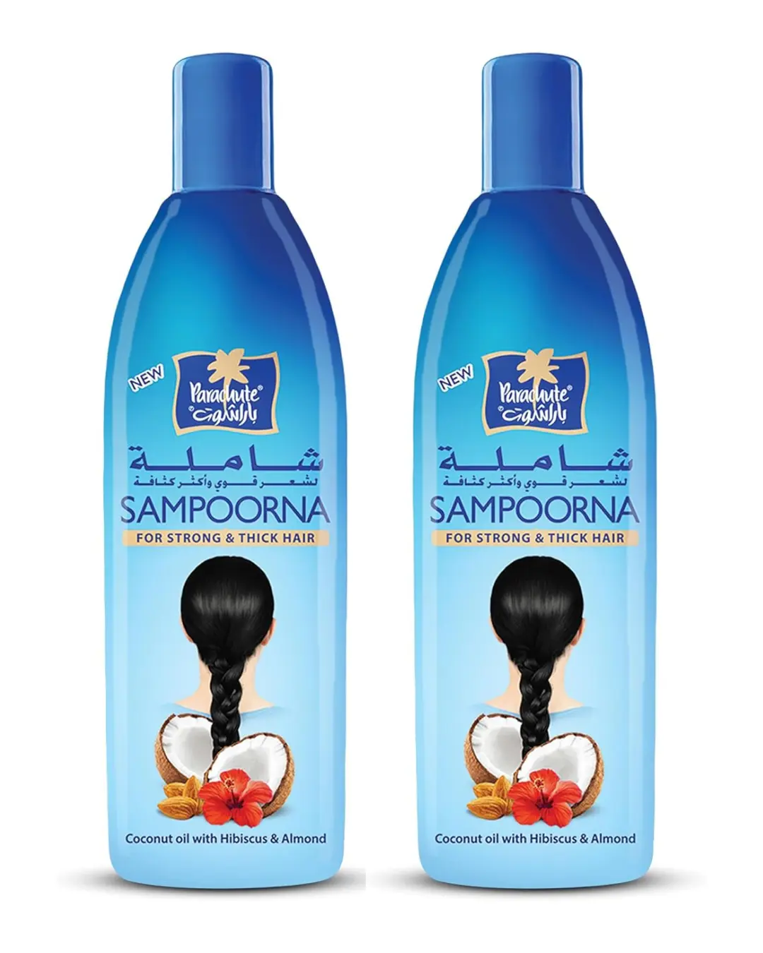 HAIR OIL COCONUT SAMPOORANA PARACHUTE (2 X 300 ml)