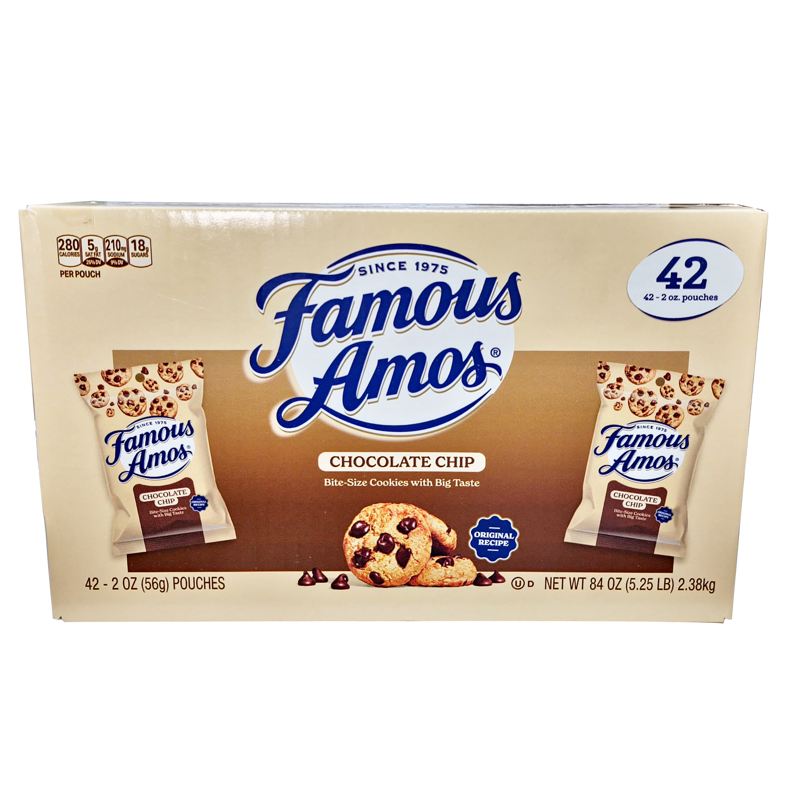 COOKIES BITE CHOCOLATE CHIP FAMOUS AMOS ( 42 X 56 GM )