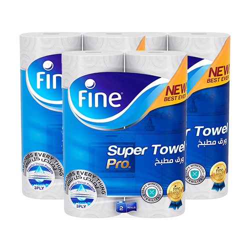  Fine Kitchen Paper Towel 60 x 2 Ply Pack of 3