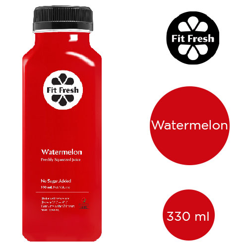  Fit Fresh Watermelon Juice 330 ml (Cold-Pressed Fresh Juice, Freshly-Squeezed Daily, No Preservatives, No Additives, No Sugar, No Water Added)