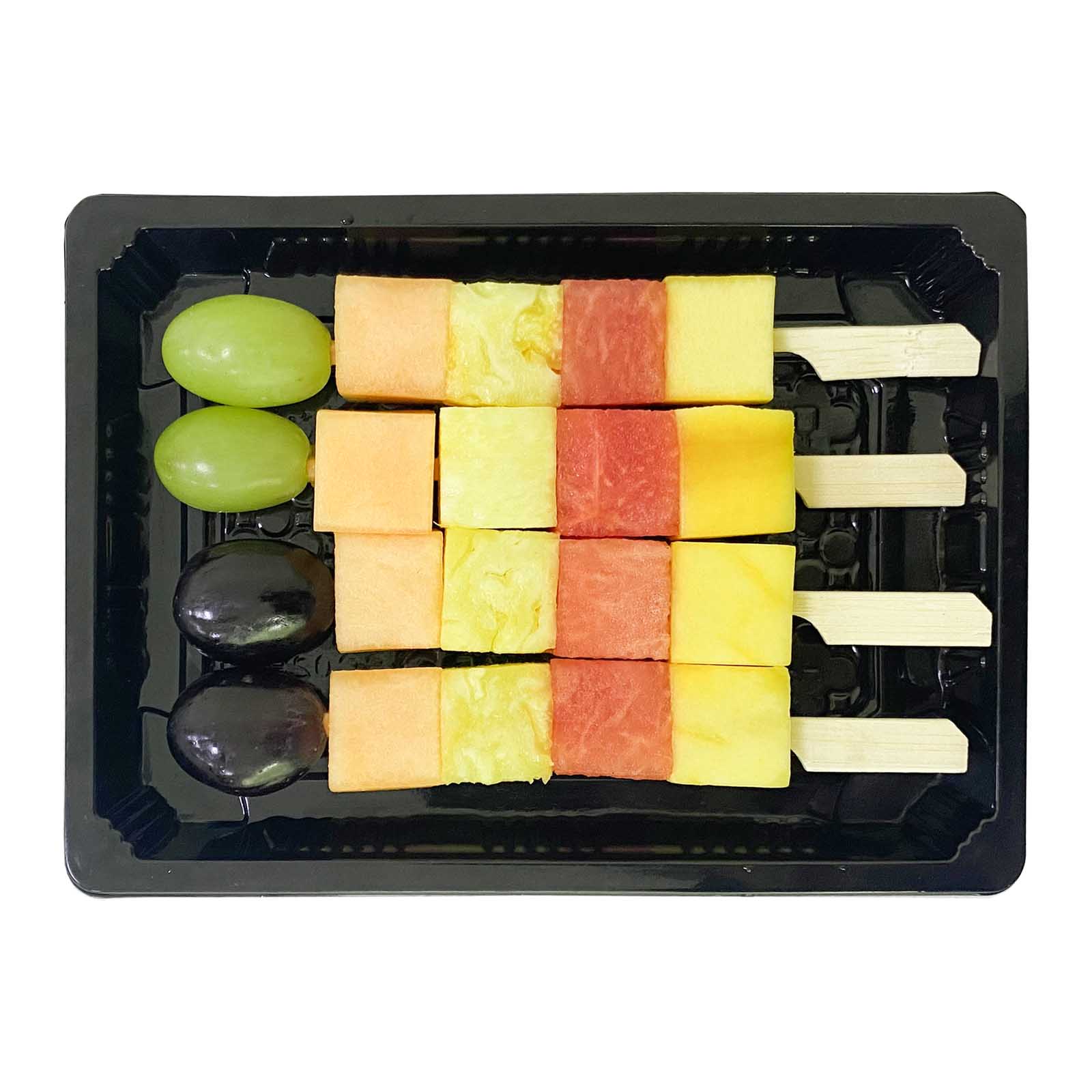  Fit Fresh Fruit Skewers ( Mango , Watermelon , Pineapple , Rock Melon , Black Grapes S/L & White Grapes S/L ) 200 g