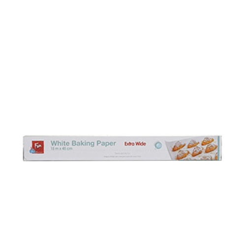 BAKING PAPER WHITE SILICON COATED 15 X 45 CM FUN (ROLL)