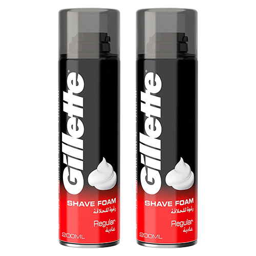  Gillette Regular Shaving Foam 2 x 200 ml